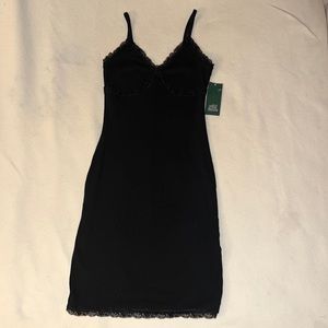 Black Laced Trimmed Dress